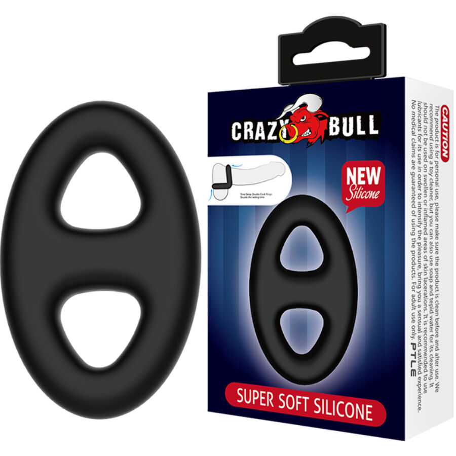 Crazy Bull Double Oval Silicone Ring - 2