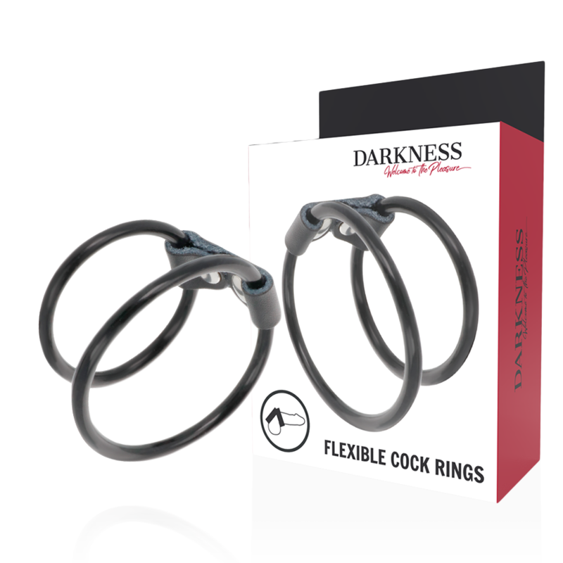 Darkness Sensations Double Flexible Penis Ring