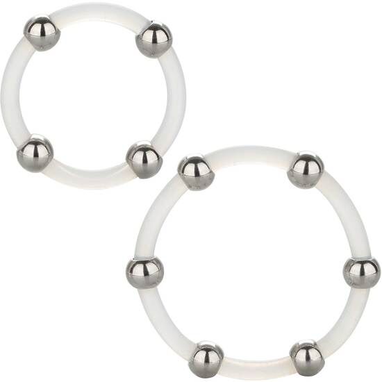 Calexotics Steel Beaded Silicone Ring Set