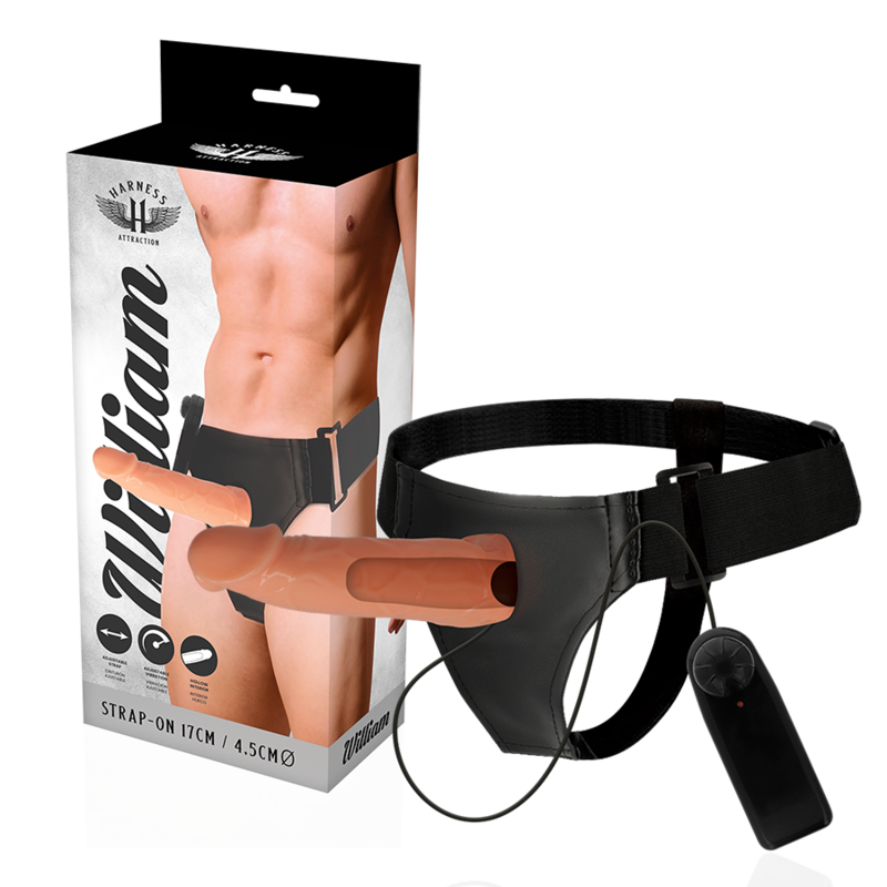 Harness Attraction Willian Hollow Rnes With Vibrator 17 Cm O 4 5 Cm - 2