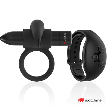 Black Silver Burton Remote Control Cockring Watchme