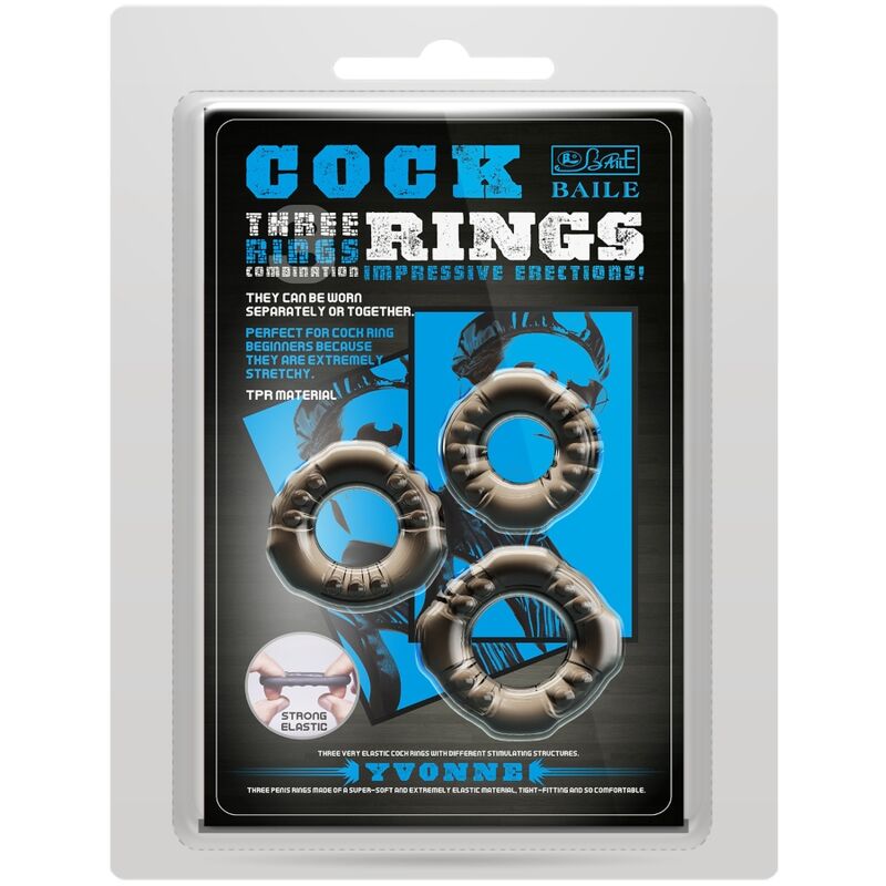 Baile Cock Rings Yvonne Set 3 Penis Rings - 4