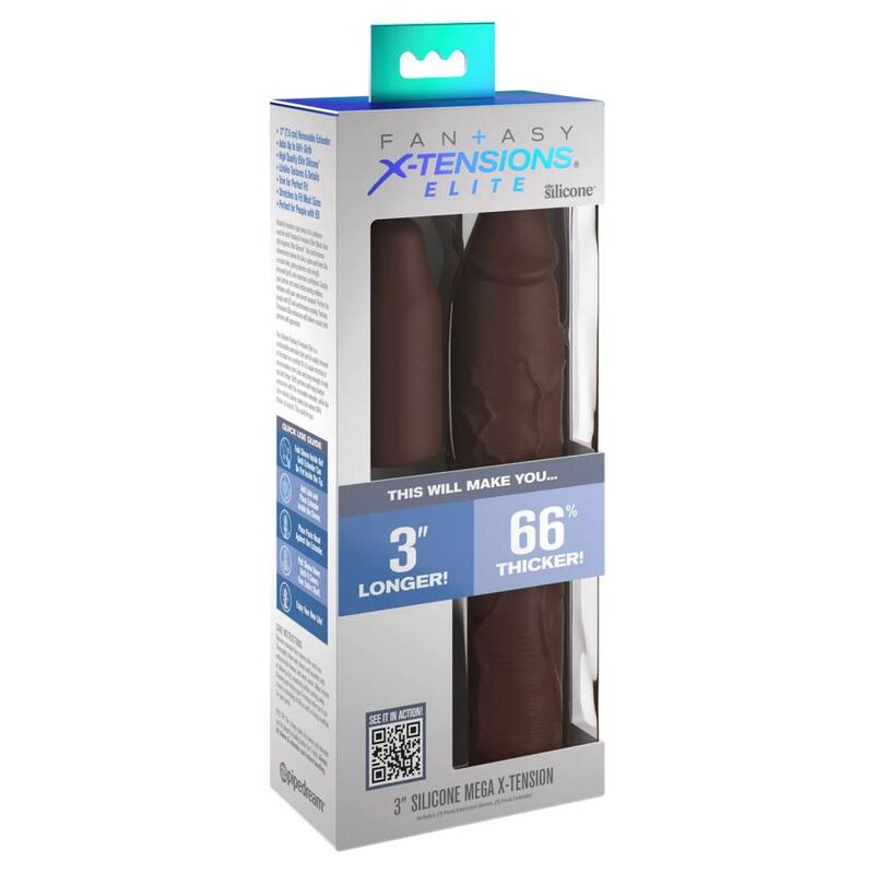 Fantasy X Tensions Pipedreams Sleeve 22 86 Cm 7 62 Cm Plug Brown - 3