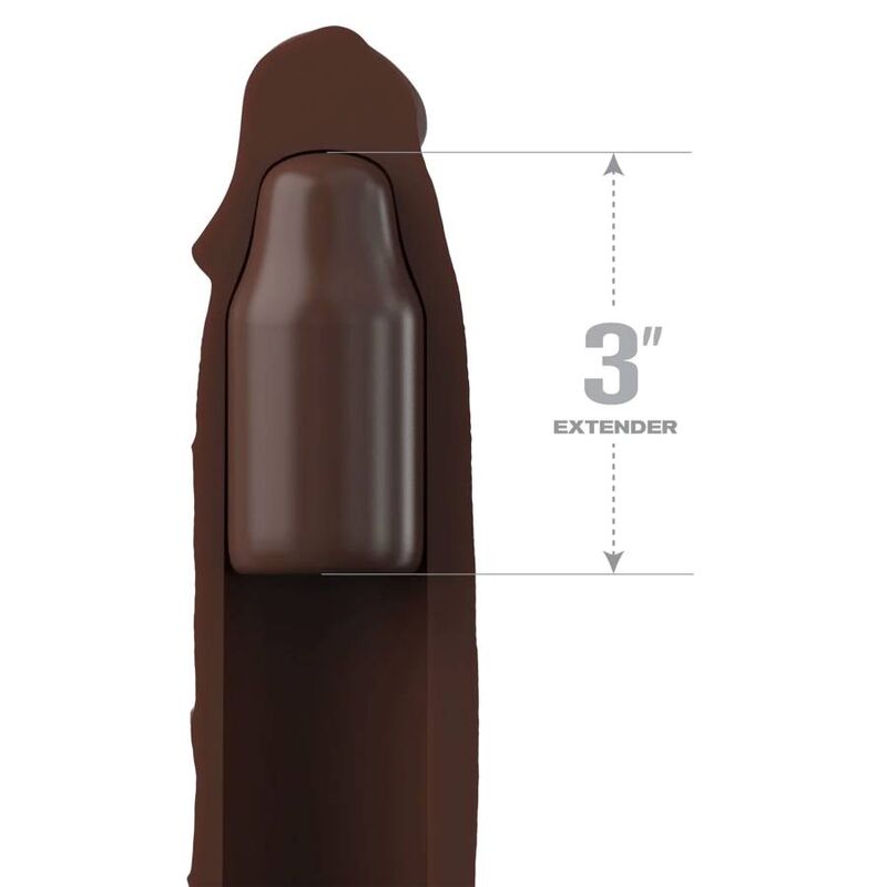 Fantasy X Tensions Pipedreams Sleeve 22 86 Cm 7 62 Cm Plug Brown - 2