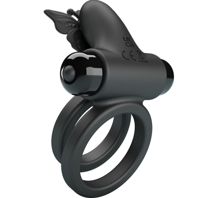 For Him Pretty Love Double Vibrating Ring With Stimulator - 4