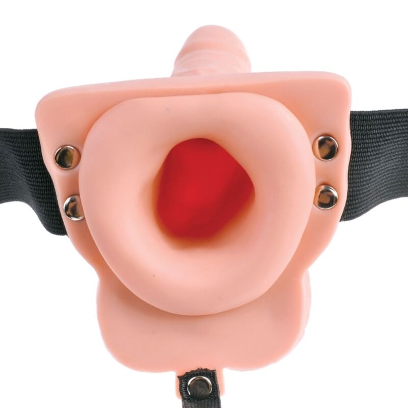 Fetish Fantasy Adjustable Harness Remote Control Realistic Penis With Rechargeable Testicles And Vibrator 15 CM