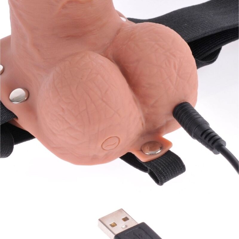Fetish Fantasy Adjustable Harness Realistic Penis With Balls Rechargeable And Vibrator 17 8 CM - 4