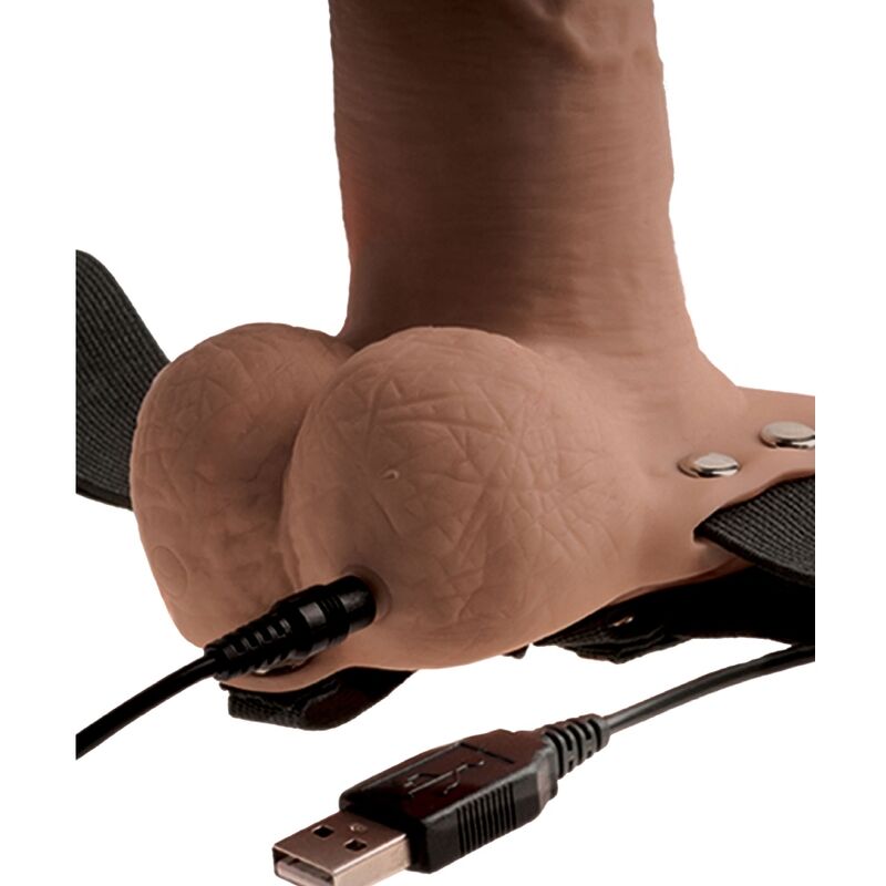 Fetish Fantasy Adjustable Harness Realistic Penis With Rechargeable Testicles And Vibrator 15 Cm - 2