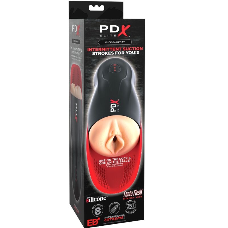 Pdx Elite Stroker Fuck O Matic Vagina Double Vibration Penis Testicles - 3