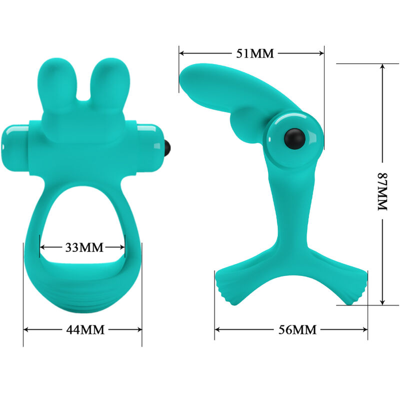 For Him Pretty Love Dante Rabbit Vibrator Ring - 4