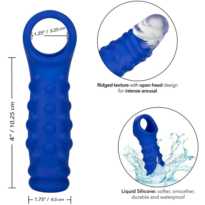 Calexotics Admiral Beaded Penis Cover Liquid Silicone - 4