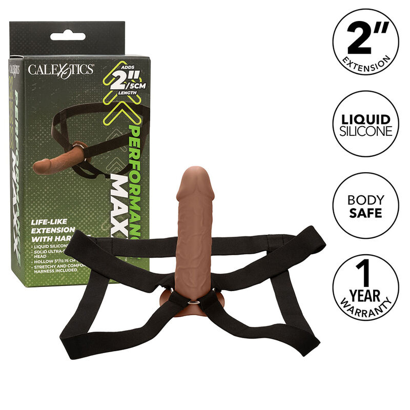 Calexotics Performance Maxx Life Like Extension With Harness Brown Skin - 2