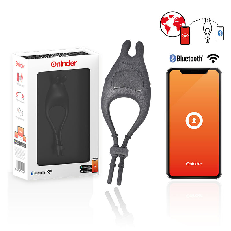 Oninder Pampa Rechargeable Adjustable Vibrator Ring With Clitoris Stimulator 10 Speed Free APP
