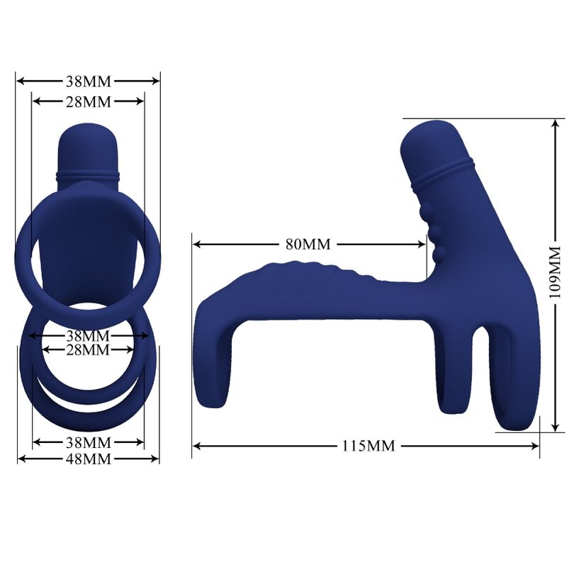 For Him Pretty Love Elish Vibrating Ring With Extension - 4