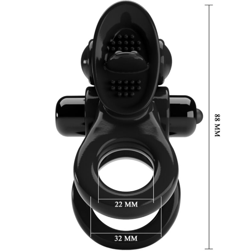 For Him Pretty Love Passionate Ring Double Vibrating Ring Clitoris Stimulator - 4