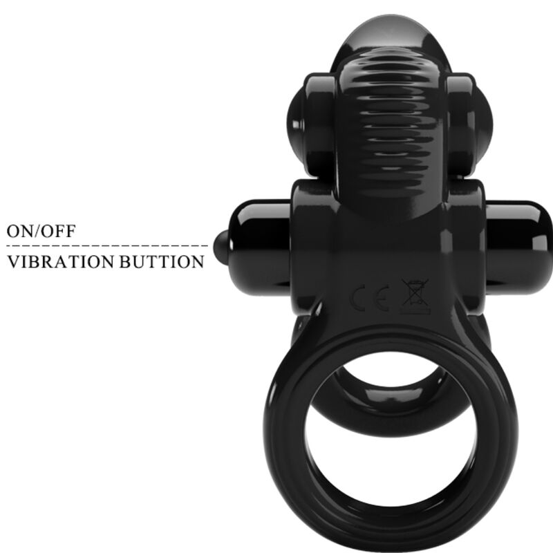 For Him Pretty Love Passionate Ring Double Vibrating Ring Clitoris Stimulator - 5