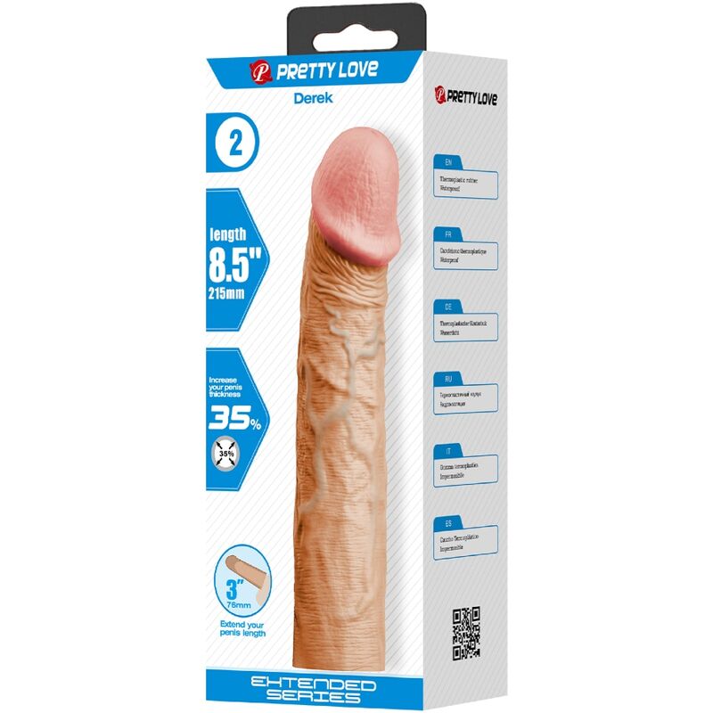 For Him Pretty Love Derek Penis Sleeve With 7 6 Cm Extension - 5