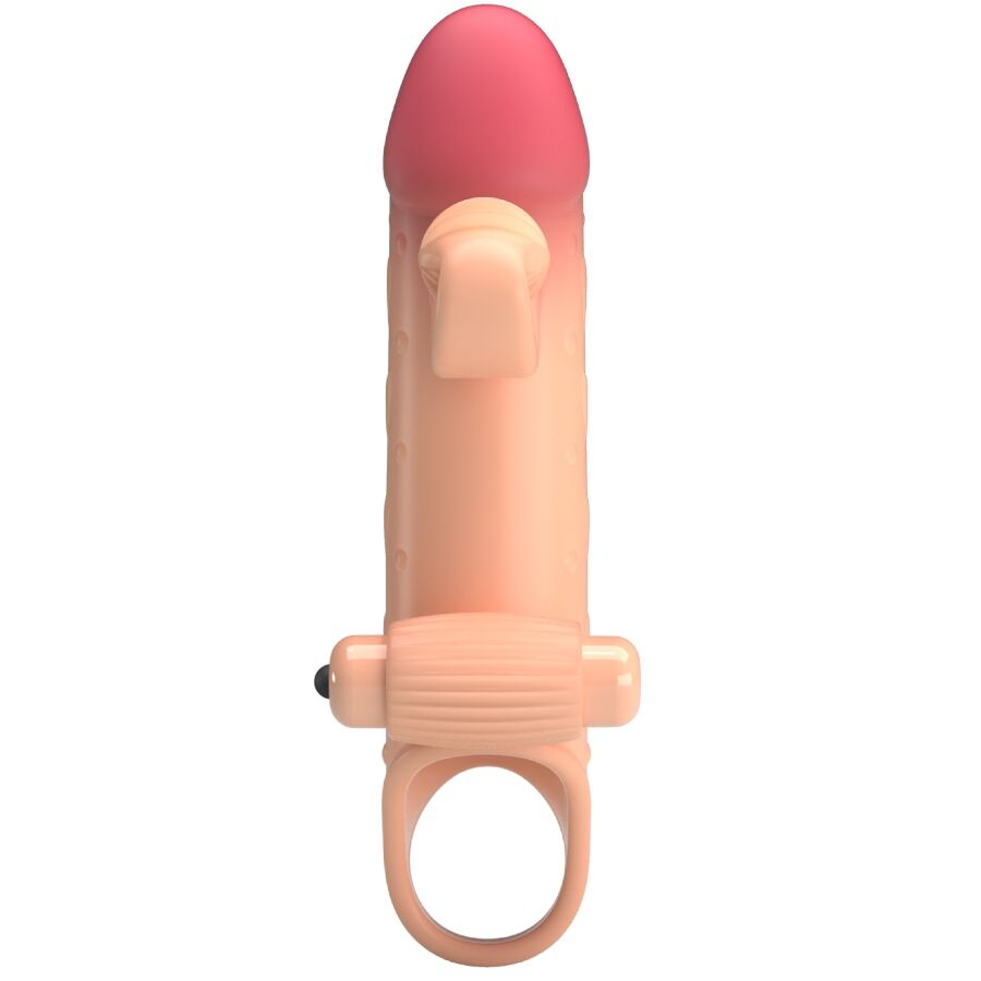 Romance Vibrating Penis Sleeve Natural - 3