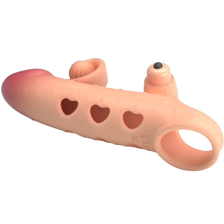Romance Vibrating Penis Sleeve Natural - 4