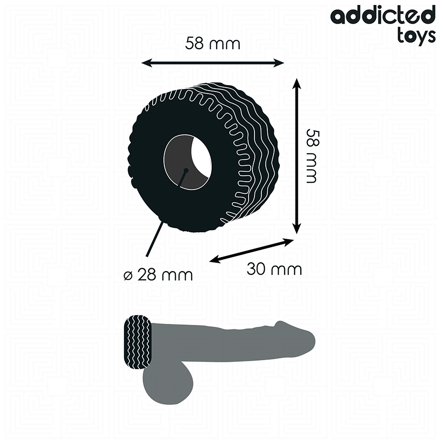 Addicted Toys Extra Thick Cock Ring - 5