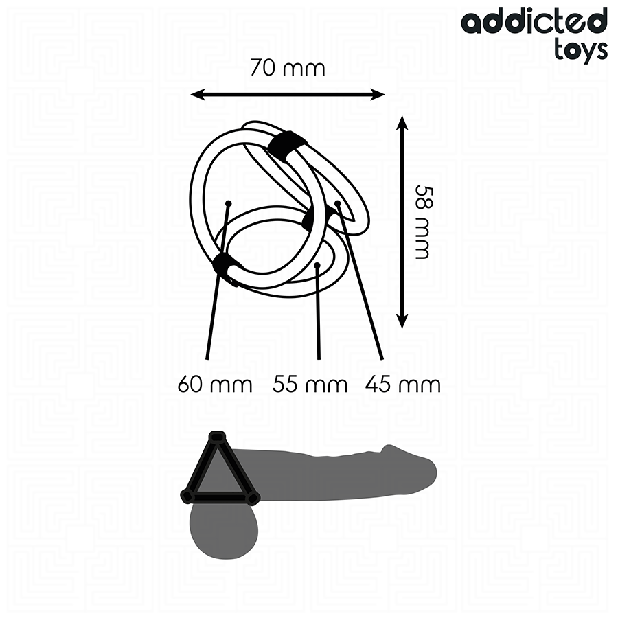 Addicted Toys Triple Penis Ring - 5