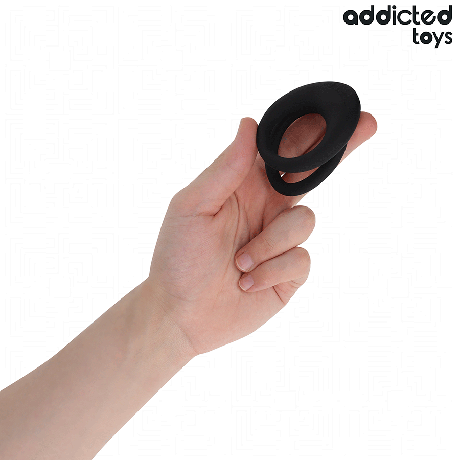 Addicted Toys Double Textured Penis Ring - 3