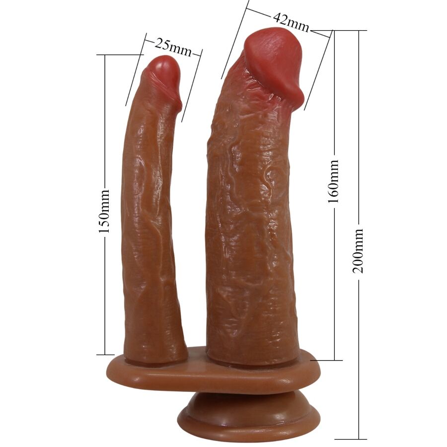 Dildos Pretty Love Goran Double Realistisk Mulato - 5