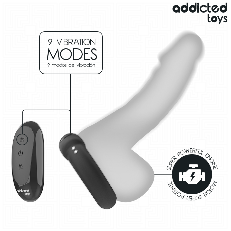 Addicted Toys Heating Effect Vibrating Cock Ring Remote Control - 5