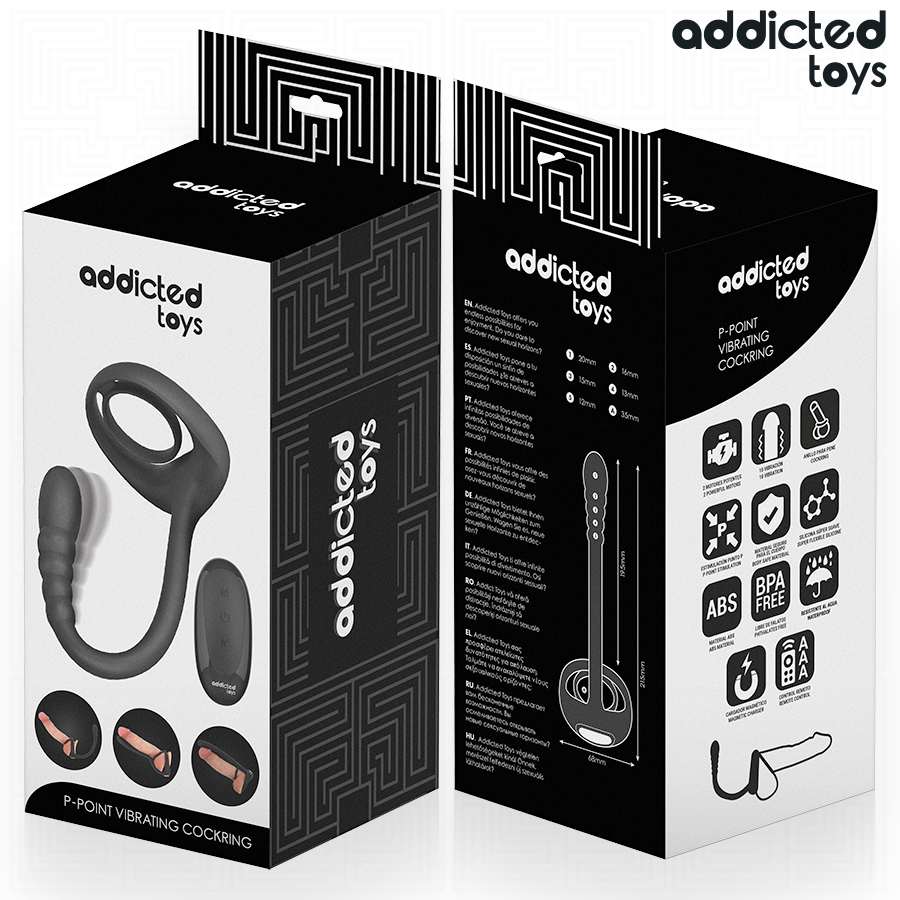 Addicted Toys P Spot Vibrating Cock Ring Remote Control - 3