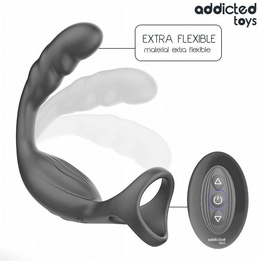 Addicted Toys Dual Prostatic Cock Ring Remote Control - 3