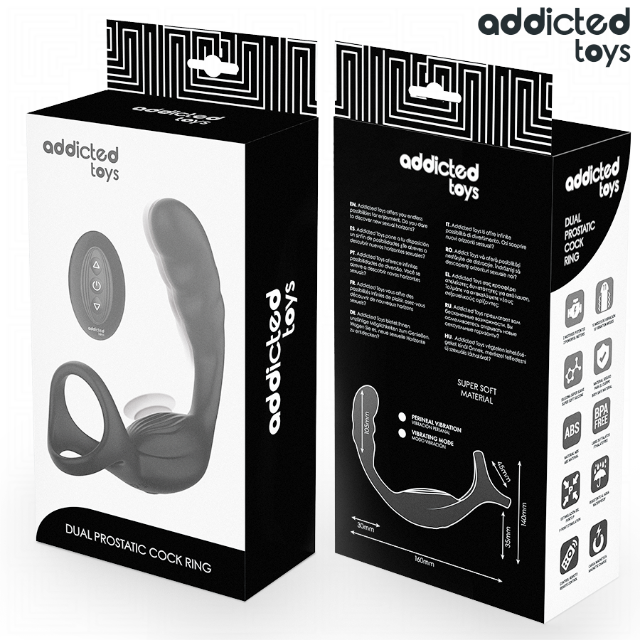 Addicted Toys Dual Prostatic Cock Ring Remote Control - 4