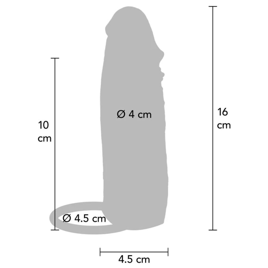 Get Real Hydrated Skin Silicone Penis Sleeve Caramel 16 Cm - 4