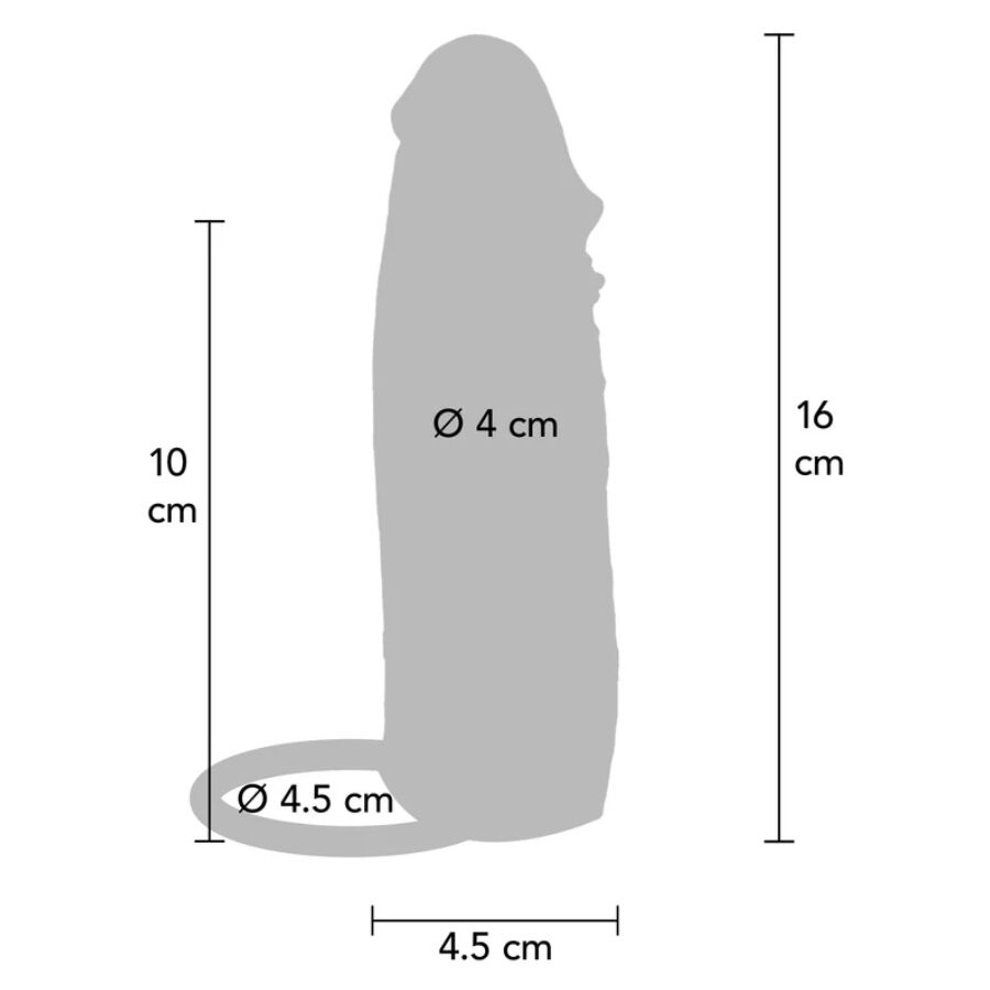 Get Real Hydrated Skin Silicone Vibrating Penis Sleeve Caramel 16 CM - 4