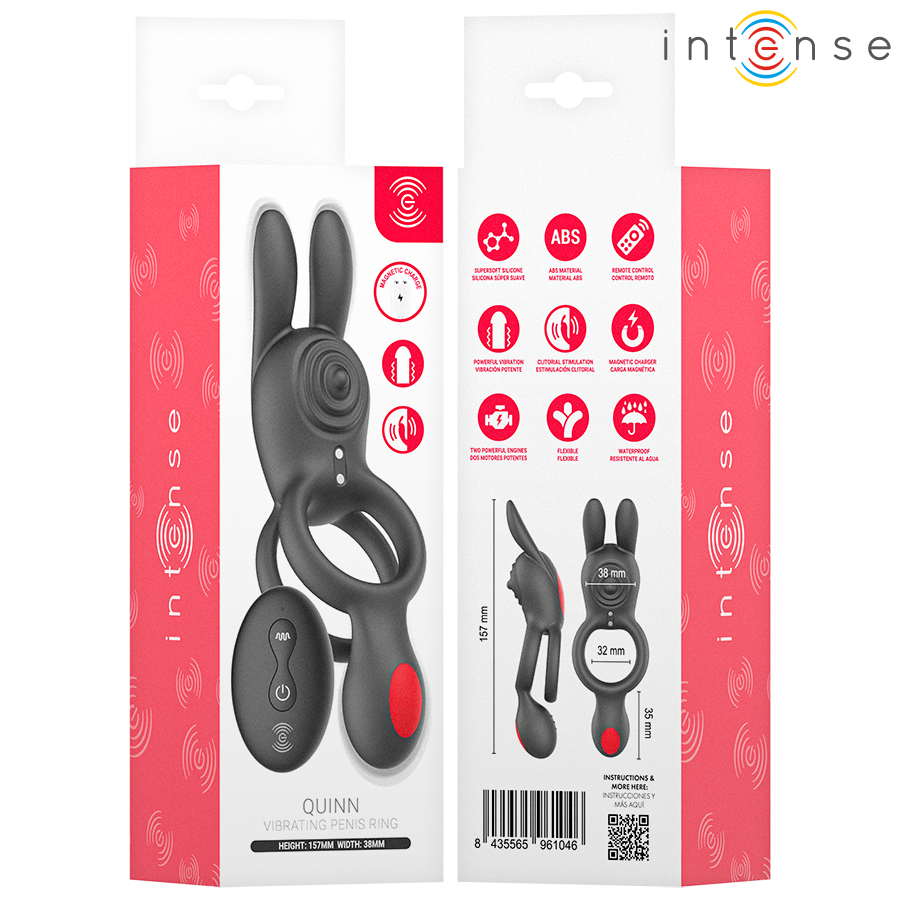 Intense For Him Quinn Double Vibration Ring Remote Control - 3