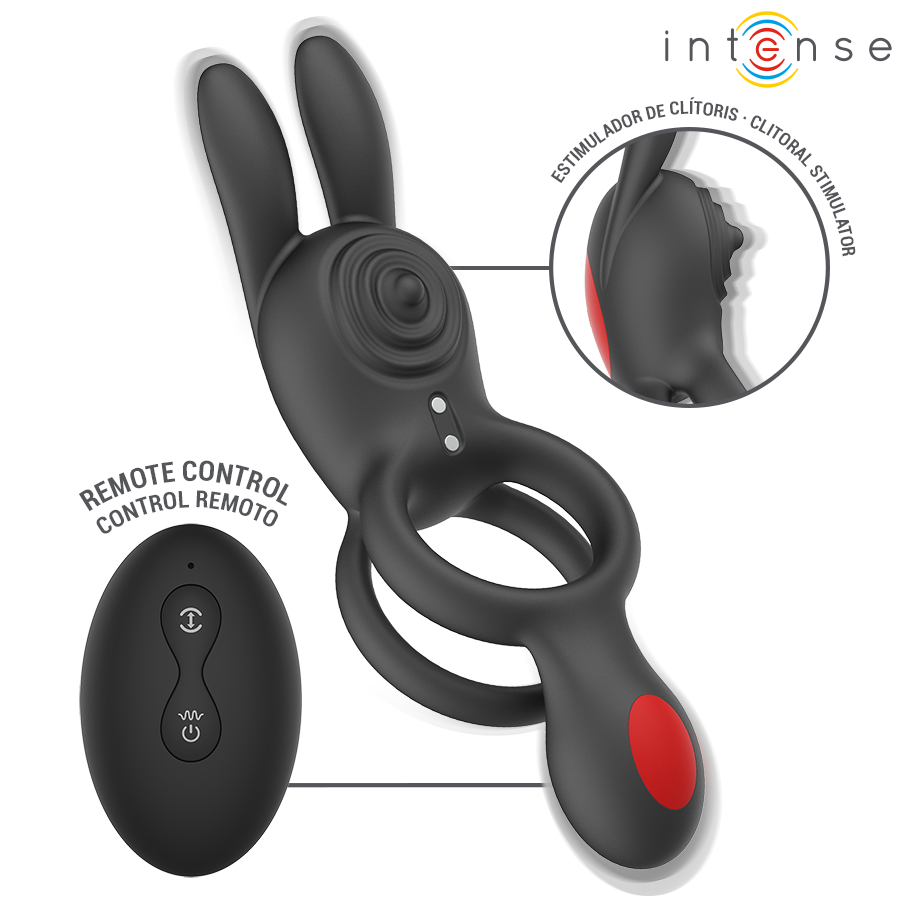 Intense For Him Quinn Double Vibration Ring Remote Control - 4