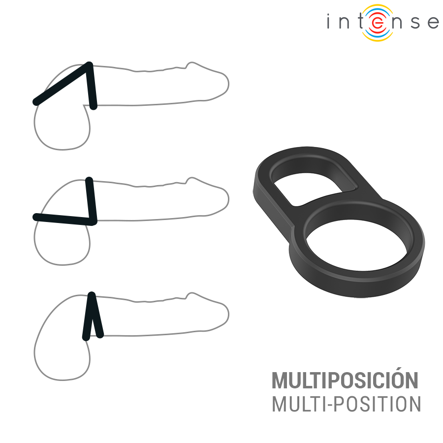 Intense For Him Conleth Adjustable Double Penis Ring - 3