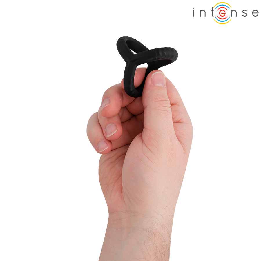 Intense For Him John Adjustable Triple Penis Ring - 2
