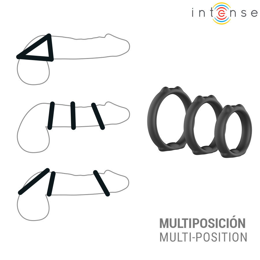 Intense For Him Peter Set Of 3 Penis Rings - 3
