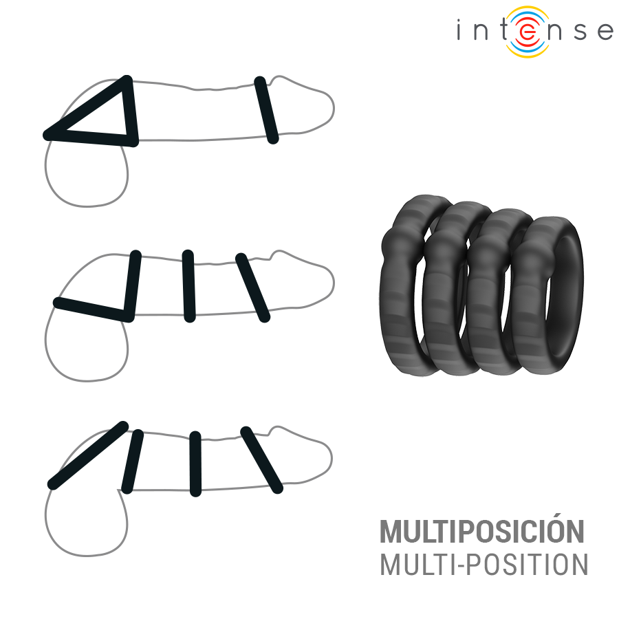 Intense For Him Michiel Set Of 4 Penis Rings - 3