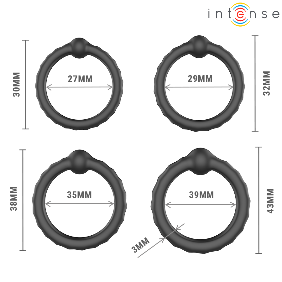 Intense For Him Michiel Set Of 4 Penis Rings - 5
