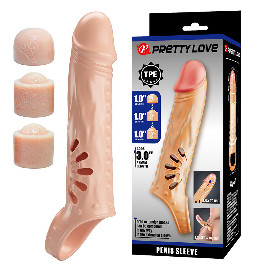 For Him Pretty Love Penis Sleeve With Extenders - 2