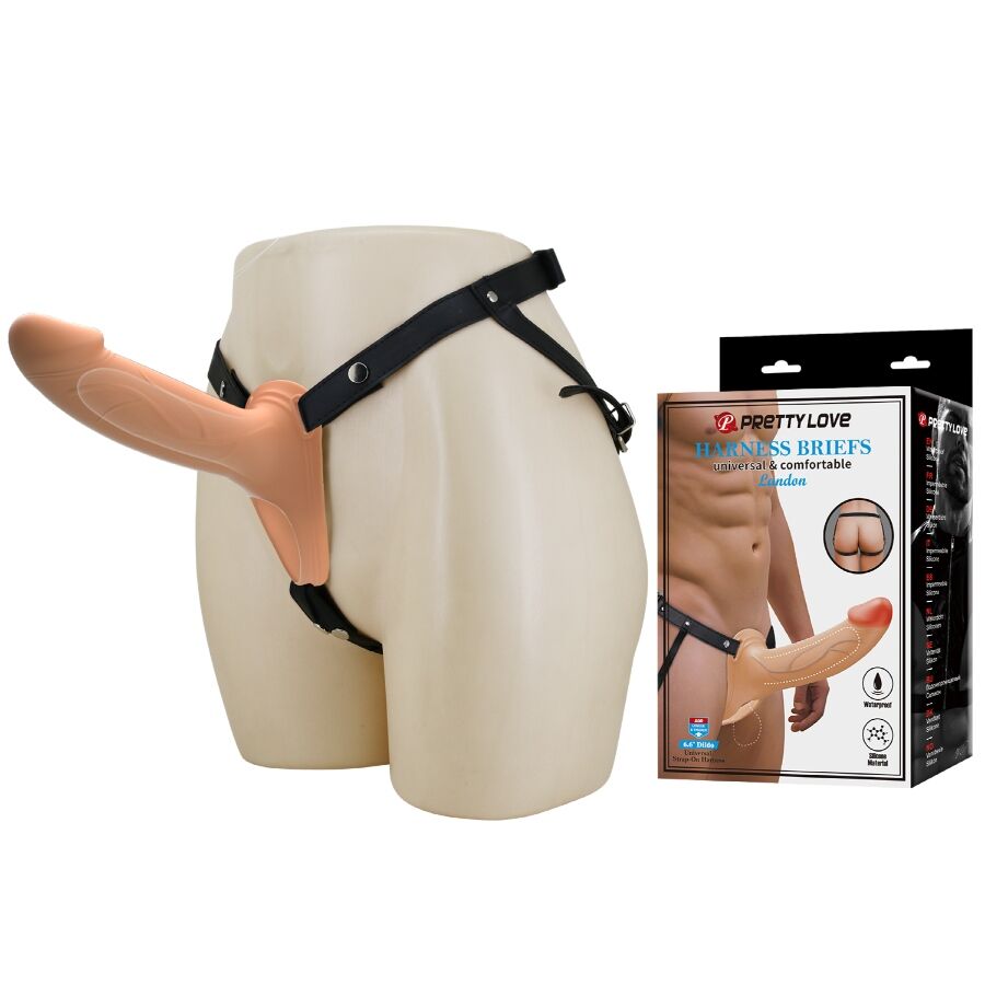 Harness Pretty Love Landon Light Skin Vibrating Strap On - 2