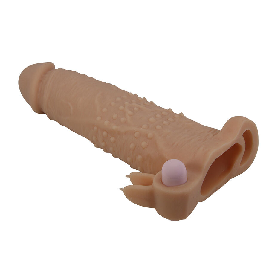 For Him Pretty Love Quillon Penis Sleeve With Clitoral Stimulator And Vibration