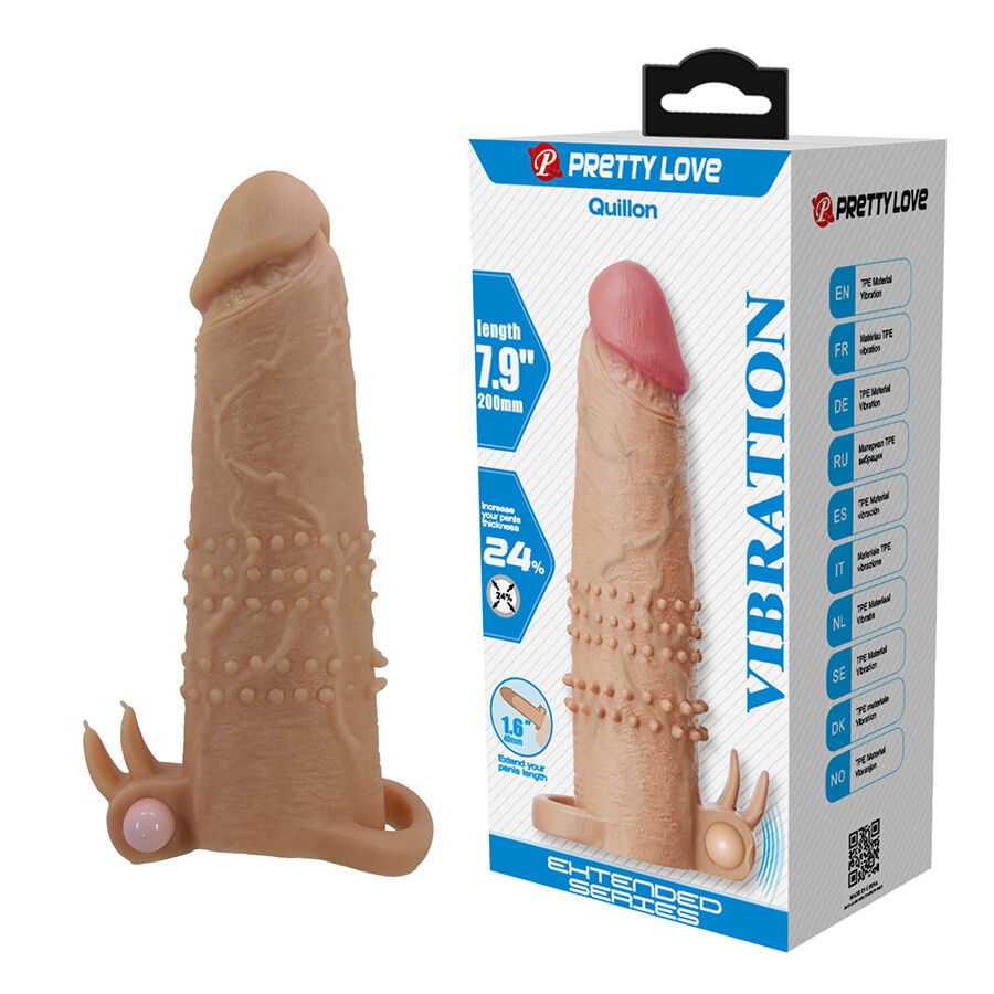 For Him Pretty Love Quillon Penis Sleeve With Clitoral Stimulator And Vibration - 2