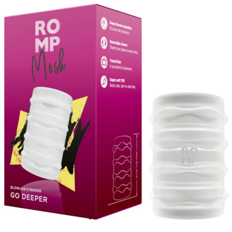 Romp Mosh Transparent Male Masturbator With 6 Cm Reversble Sheath - 3
