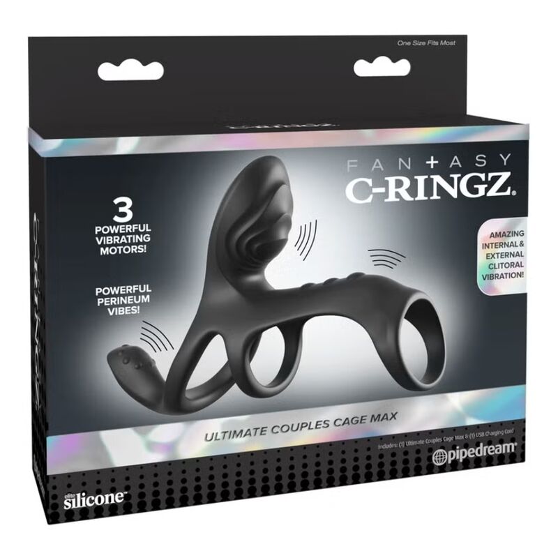 Fantasy Ringz Ultimate Couples Cage Max Vibrating Cock 19 5 Cm - 5