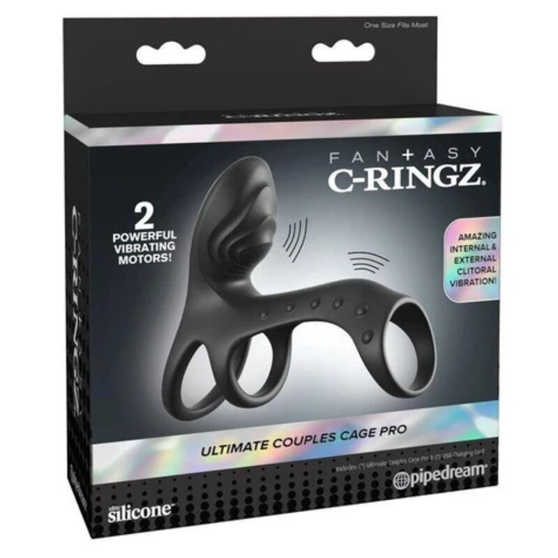 Fantasy Ringz Ultimate Couples Cage Pro Vibrating Cock 19 5 Cm - 5