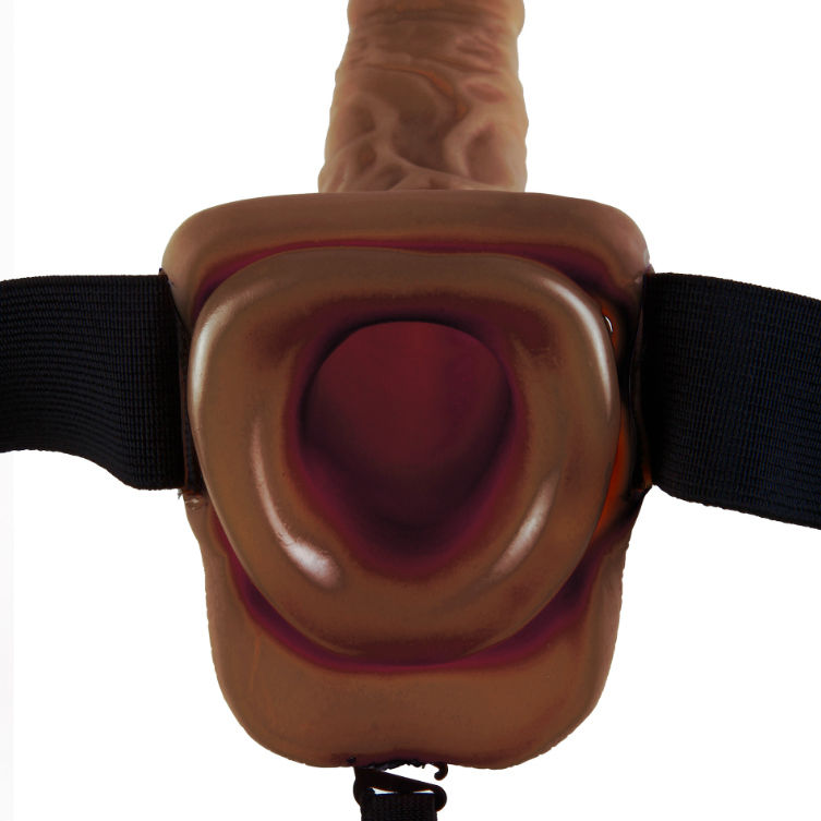 Fetish Fantasy Hollow Strap On With Balls 22 9Cm Brown - 5