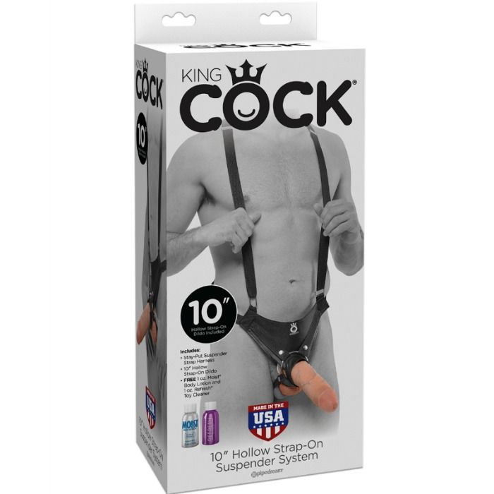 King Cock On With Hollow Dildo 25 5 Cm And Straps - 2