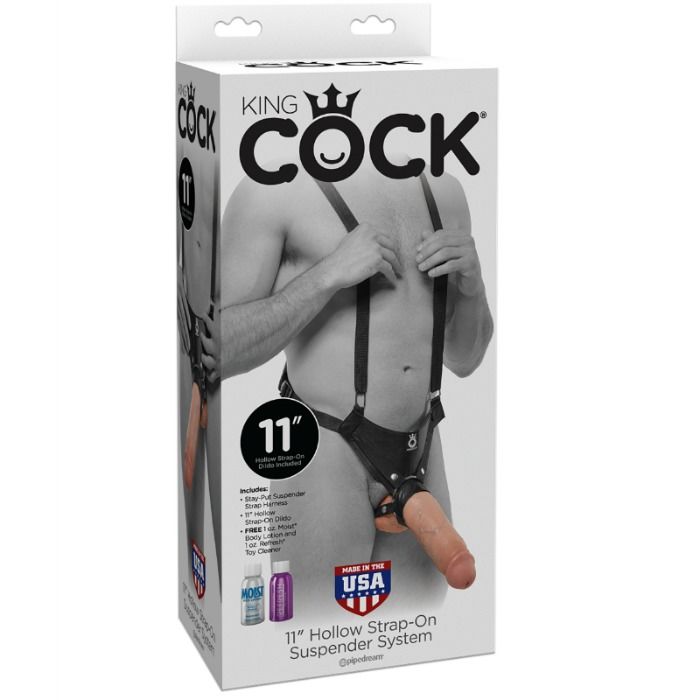 King Cock 28 Cm Hollow Strap On Suspender System - 2